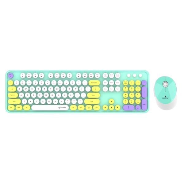 COCONUT Vintage Retro Wireless Combo, Green