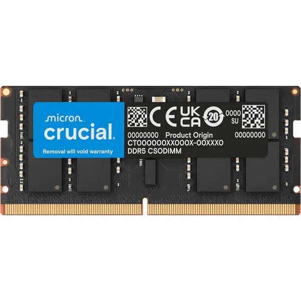 Crucial 24GB DDR5 RAM 6400MHz CL52 262-Pin CSODIMM Laptop Memory (CT24G64C52CS5)