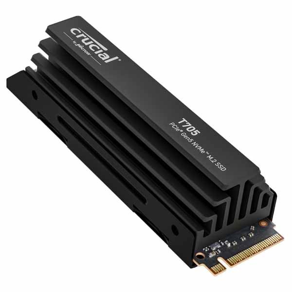 Crucial T705 1TB PCIe Gen5 NVMe M.2 SSD with Heatsink