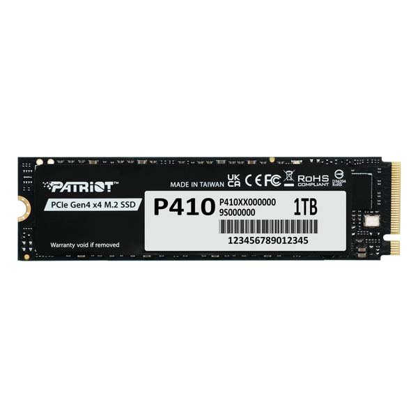 Patriot P410 1TB NVMe PCIe Gen 4x4 Internal SSD (P410P1TBM28H)